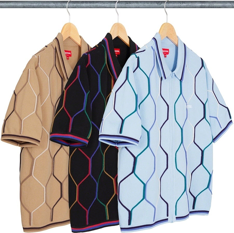 Hex Zip Up Polo